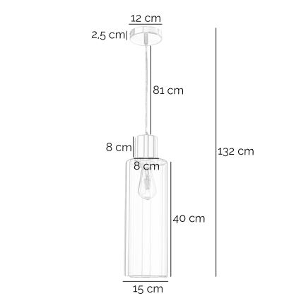 ONLI - Luster na sajli DODO 1xE27/22W/230V sjajni hrom