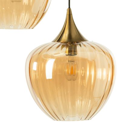 ONLI - Luster na sajli ELIDE 3xE27/15W/230V crna/bakarna