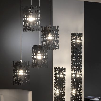 ONLI - Luster na sajli FORESTA 1xE27/15W/230V crna