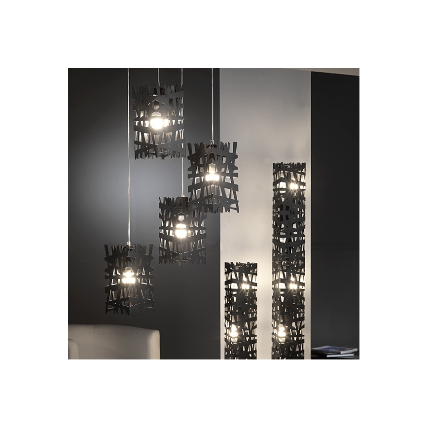 ONLI - Luster na sajli FORESTA 1xE27/15W/230V crna