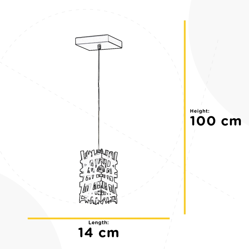 ONLI - Luster na sajli FORESTA 1xE27/15W/230V crna