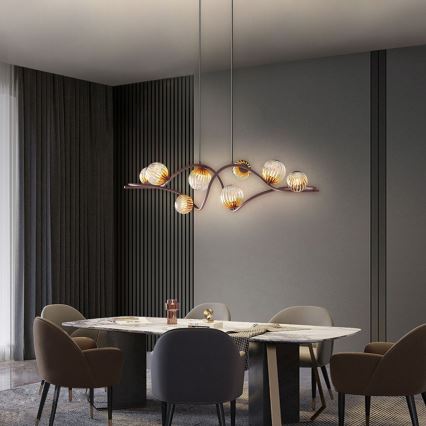 ONLI - Luster na sajli FRIDA 8xG9/10W/230V u boji bakra