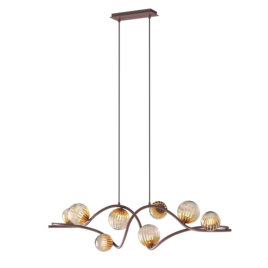 ONLI - Luster na sajli FRIDA 8xG9/10W/230V u boji bakra