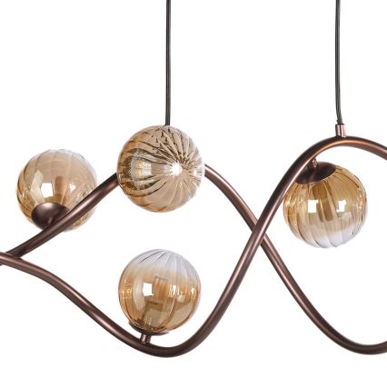 ONLI - Luster na sajli FRIDA 8xG9/10W/230V u boji bakra