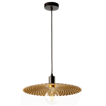 ONLI - Luster na sajli GOLDEN 1xE27/22W/230V zlatno/crna