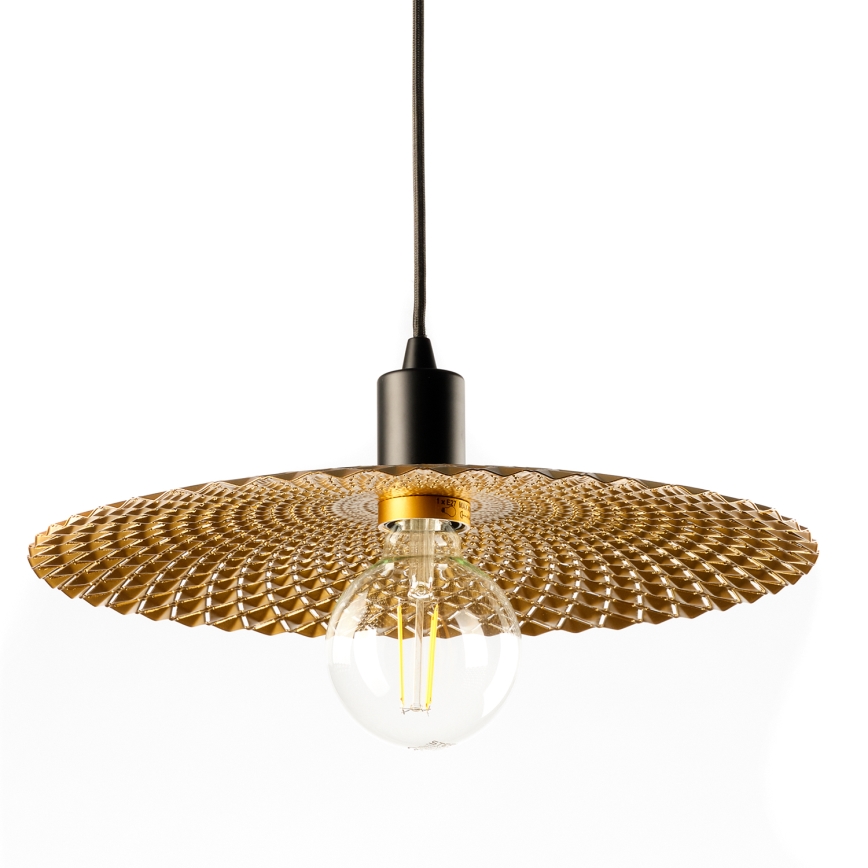ONLI - Luster na sajli GOLDEN 1xE27/22W/230V zlatno/crna