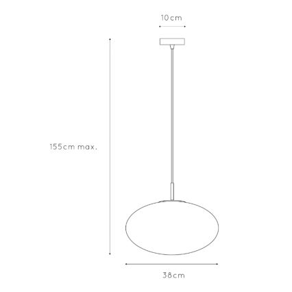 ONLI - Luster na sajli JANET 1xE27/6W/230V prečnik 38 cm