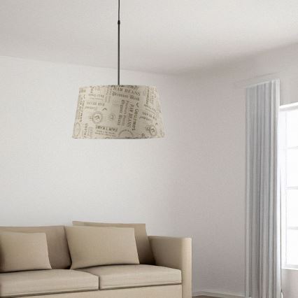 ONLI - Luster na sajli MAIDA 1xE27/15W/230V prečnika 50 cm braon