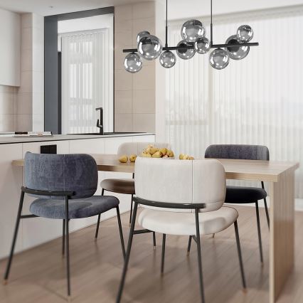 ONLI - Luster na sajli PALOMA 10xG9/3W/230V crna/dimljena