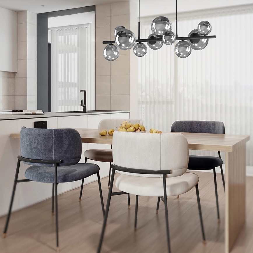 ONLI - Luster na sajli PALOMA 10xG9/3W/230V crna/dimljena