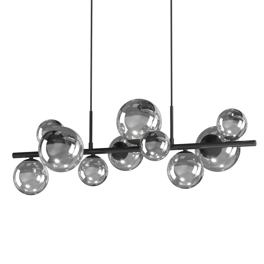 ONLI - Luster na sajli PALOMA 10xG9/3W/230V crna/dimljena