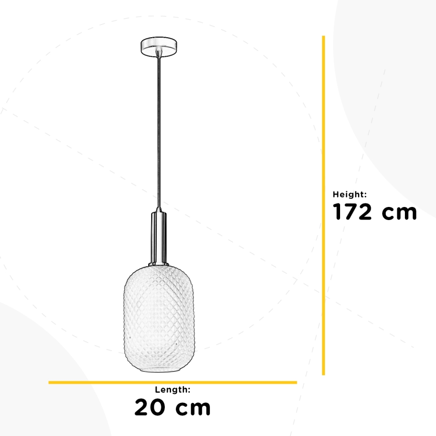 ONLI - Luster na sajli PIGNA 1xE27/15W/230V
