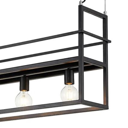 ONLI - Luster na sajli sa policom JEFFER 4xE27/22W/230V crna