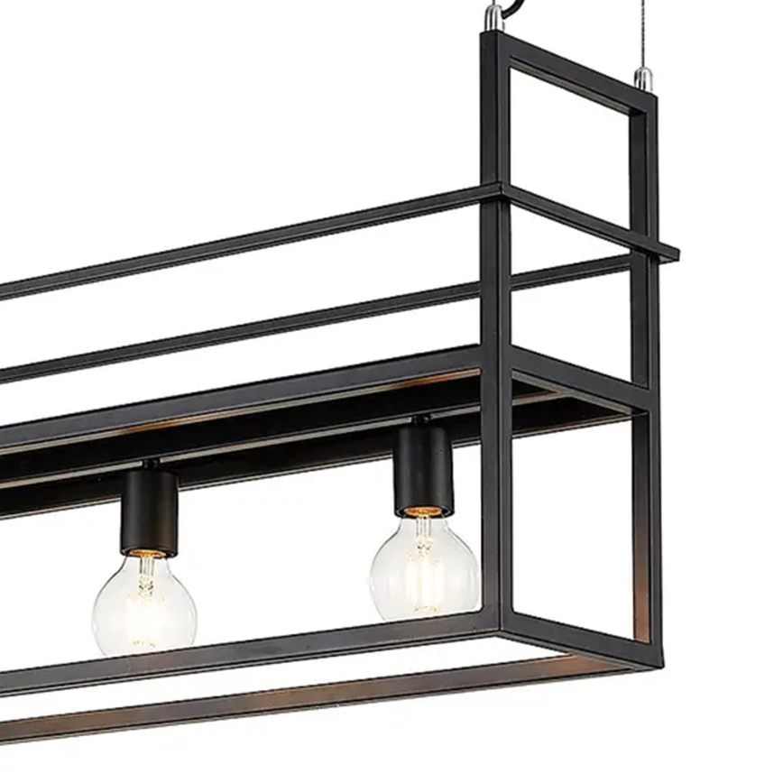 ONLI - Luster na sajli sa policom JEFFER 4xE27/22W/230V crna