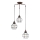 ONLI - Luster na sajli SPIDER 3xE27/15W/230V crna/braon