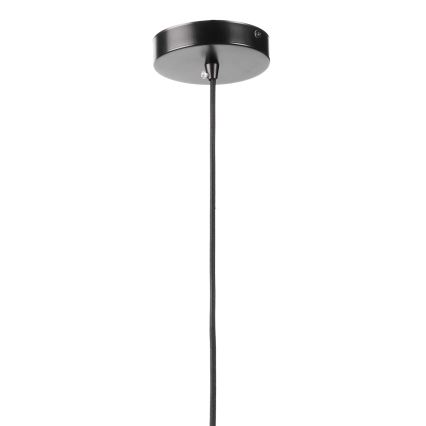 ONLI - Luster na sajli YONG 1xE27/22W/230V crna prečnik 46 cm