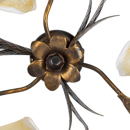 ONLI - plafonska svetiljka ALGA 3xE14/6W/230V brončana