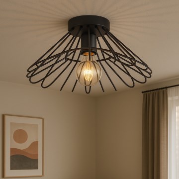 ONLI - Plafonska svetiljka DUCCIO 1xE27/22W/230V prečnik 60 cm crna