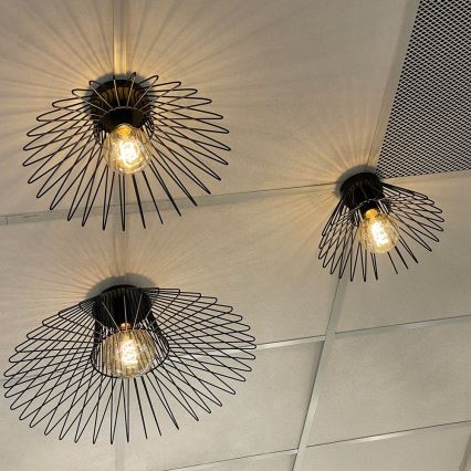 ONLI - Plafonska svetiljka DUCCIO 1xE27/22W/230V prečnik 60 cm crna