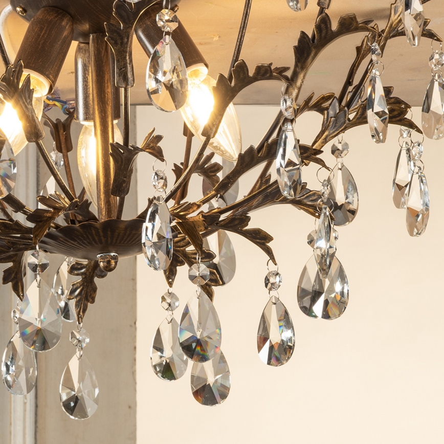 ONLI - Plafonska svetiljka TERESA 3xE14/6W/230V bronzana