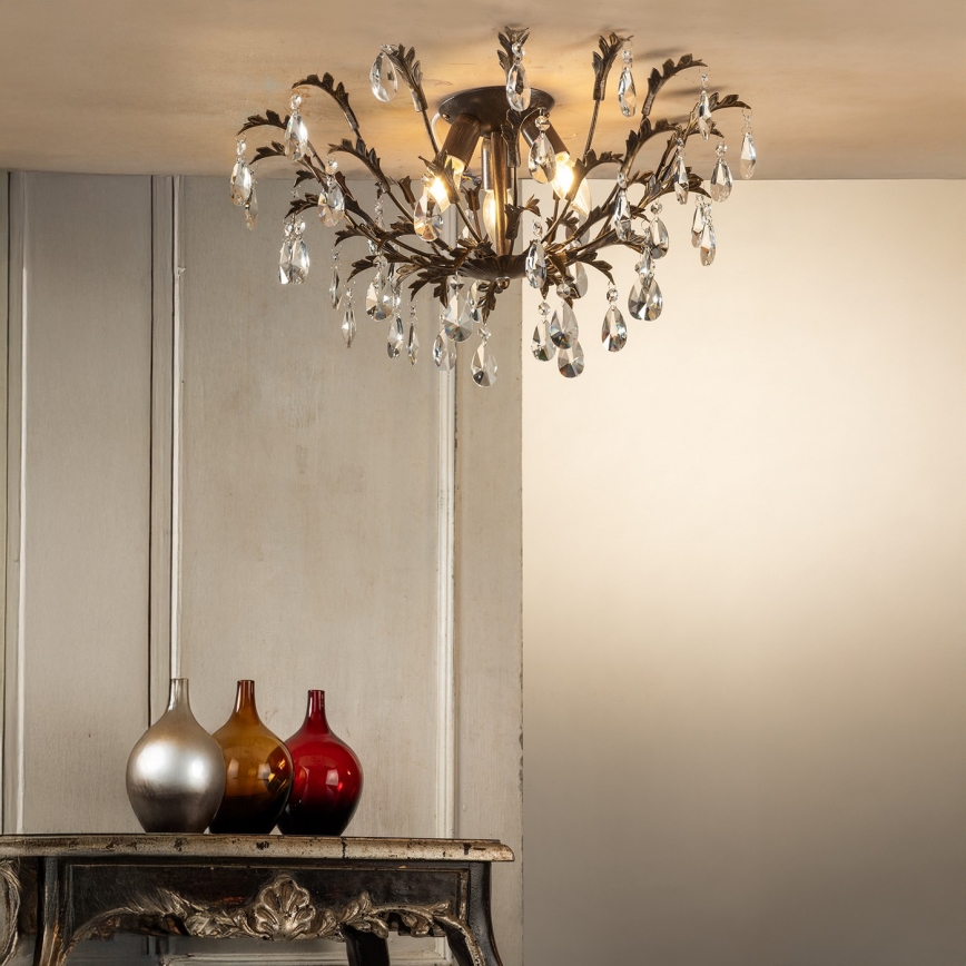 ONLI - Plafonska svetiljka TERESA 3xE14/6W/230V bronzana