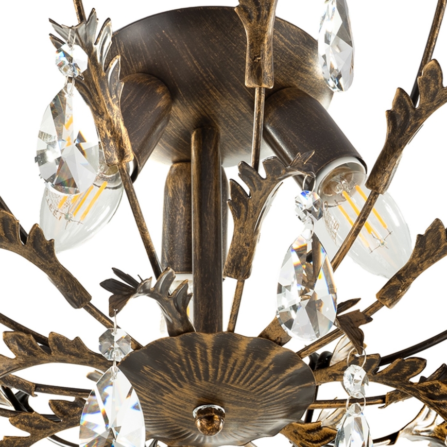 ONLI - Plafonska svetiljka TERESA 3xE14/6W/230V bronzana