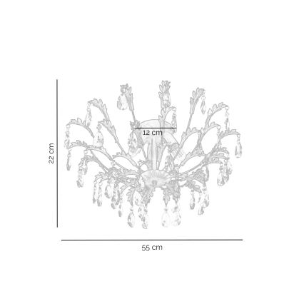 ONLI - Plafonska svetiljka TERESA 3xE14/6W/230V bronzana