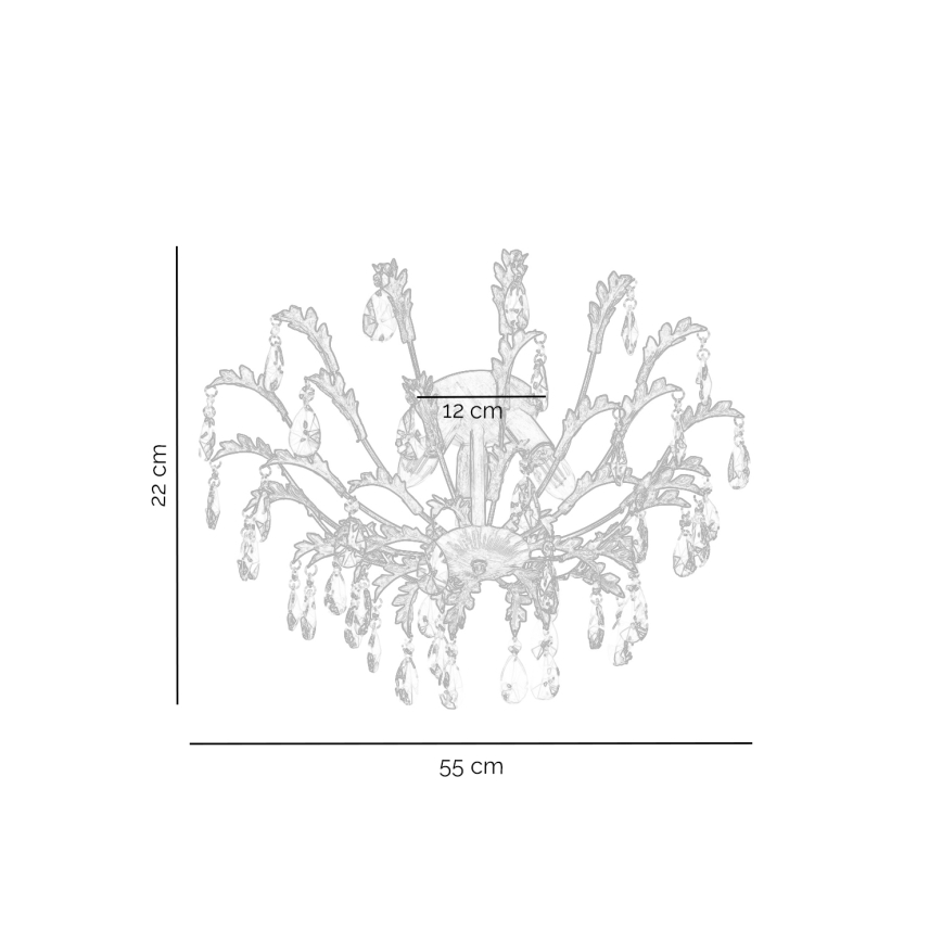 ONLI - Plafonska svetiljka TERESA 3xE14/6W/230V bronzana