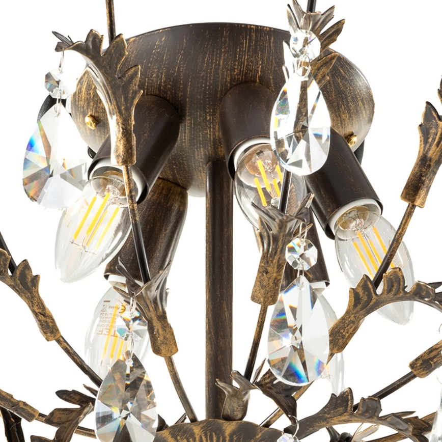 ONLI - Plafonska svetiljka TERESA 5xE14/6W/230V bronzana