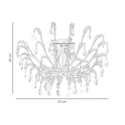 ONLI - Plafonska svetiljka TERESA 5xE14/6W/230V bronzana
