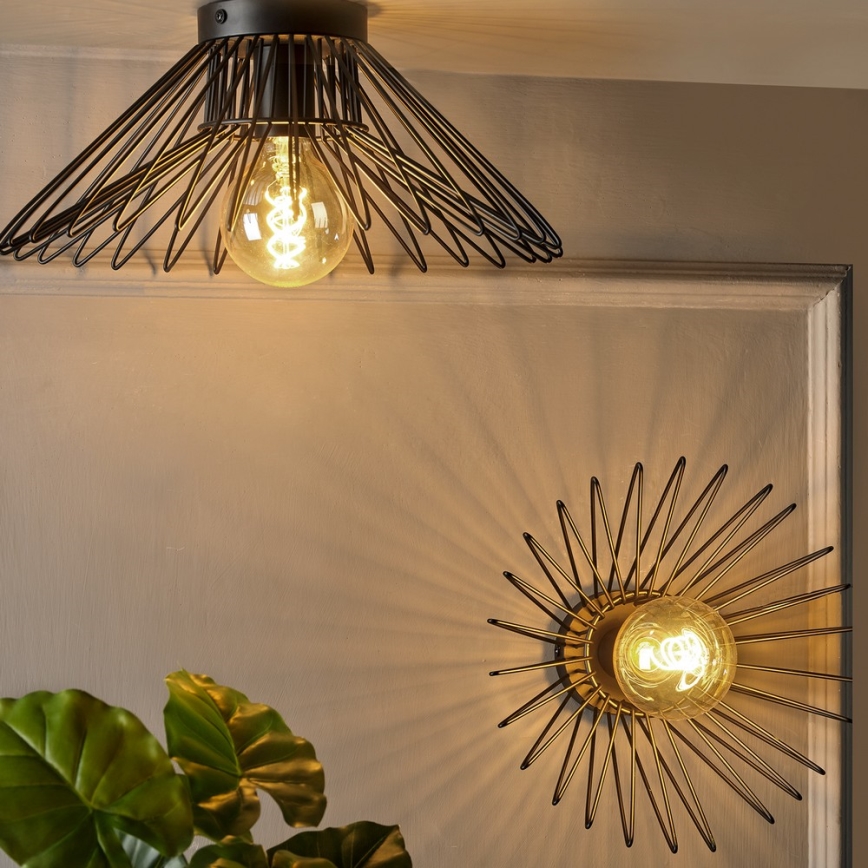 ONLI - Plafonsko svetlo DUCCIO 1xE27/22W/230V, prečnik 30 cm, crno