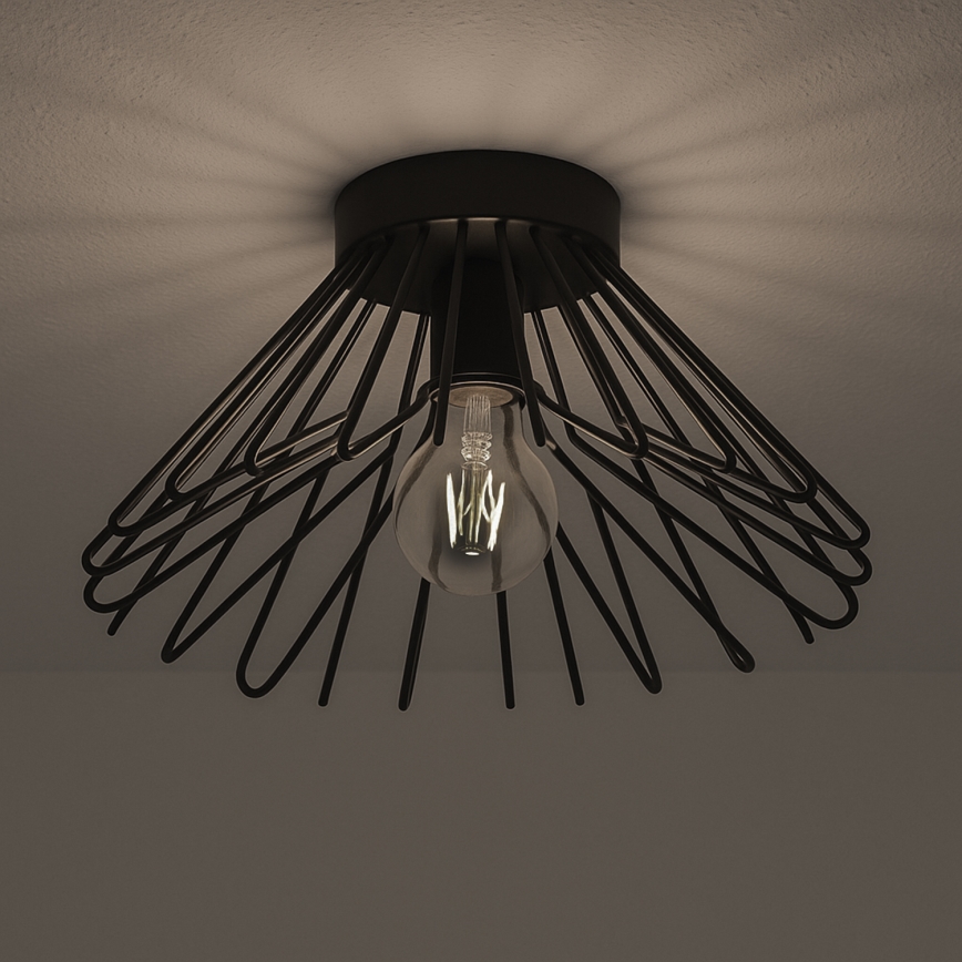 ONLI - Plafonsko svetlo DUCCIO 1xE27/22W/230V, prečnik 30 cm, crno