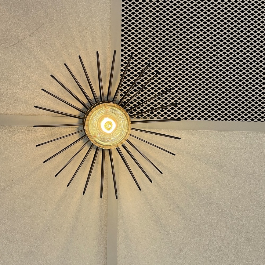 ONLI - Plafonsko svetlo DUCCIO 1xE27/22W/230V, prečnik 30 cm, crno