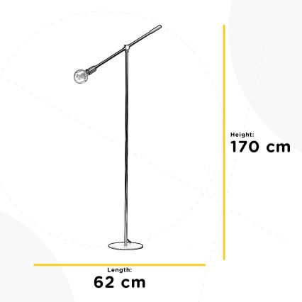 ONLI - Podna lampa ASTE 1xE27/15W/230V crna/zlatna