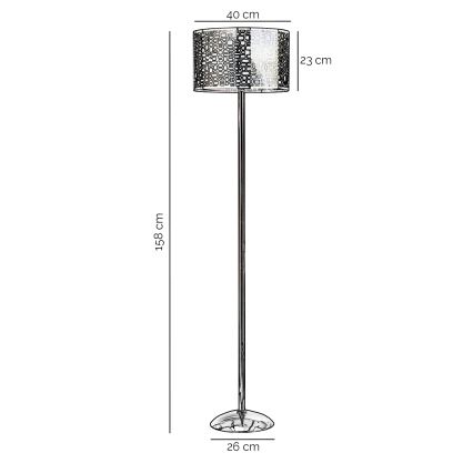 ONLI - Podna lampa BRUCE 1xE27/15W/230V mat hrom