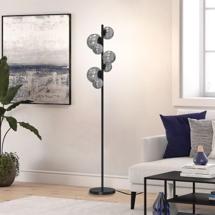 ONLI - Podna lampa PALOMA 7xG9/10W/230V crna/zadimljena