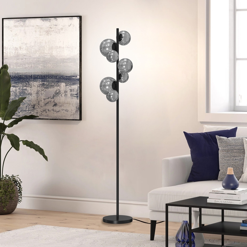 ONLI - Podna lampa PALOMA 7xG9/10W/230V crna/zadimljena