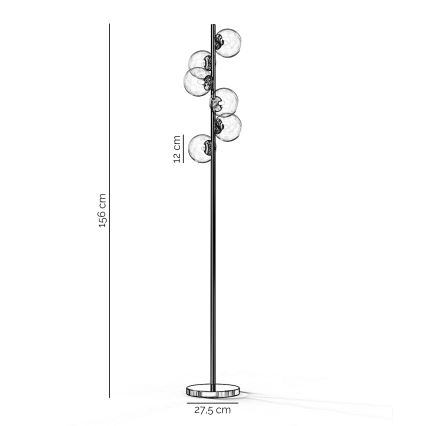 ONLI - Stojeća lampa KIMBERLY 6xG9/6W/230V sjajni hrom