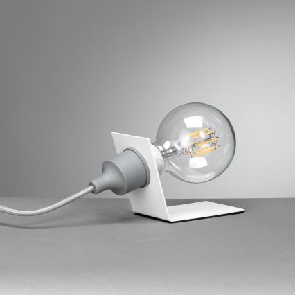 ONLI - Stolna lampa WIRE 1xE27/15W/230V siva/bela