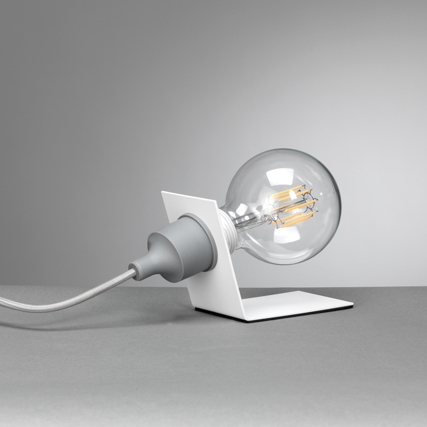 ONLI - Stolna lampa WIRE 1xE27/15W/230V siva/bela