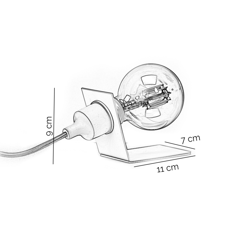 ONLI - Stolna lampa WIRE 1xE27/15W/230V siva/bela