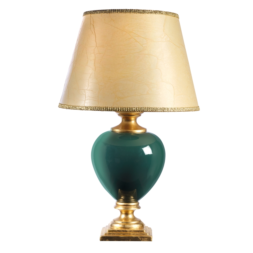 ONLI - Stona lampa AMADEUS 1xE27/15W/230V 72 cm zelena/zlatna