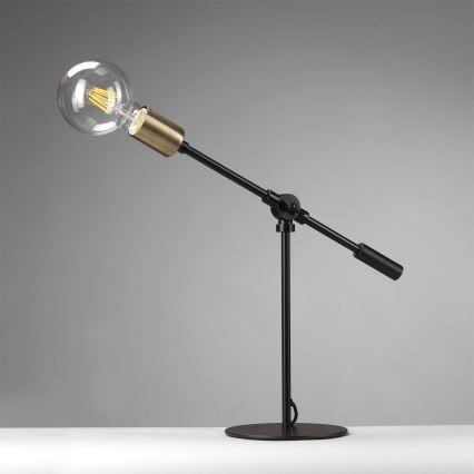 ONLI - Stona lampa ASTE 1xE27/15W/230V 45 cm crna/zlatna