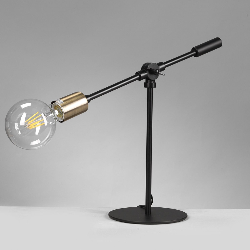 ONLI - Stona lampa ASTE 1xE27/15W/230V 45 cm crna/zlatna
