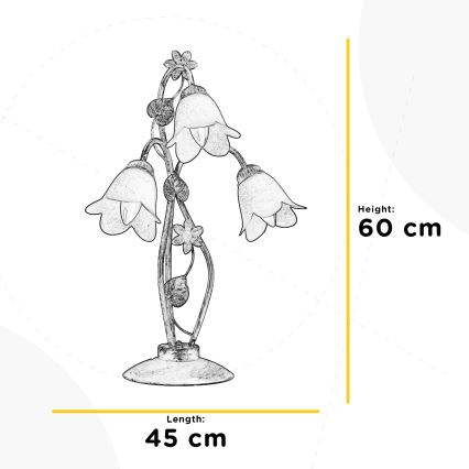 ONLI - Stona lampa BOTTON DORO 3xE14/6W/230V