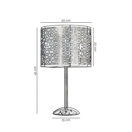 ONLI - Stona lampa BRUCE 1xE27/15W/230V 40 cm mat hrom