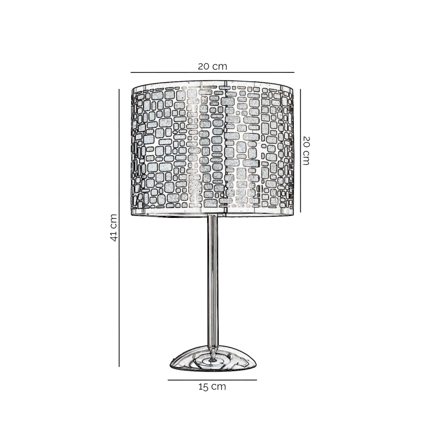 ONLI - Stona lampa BRUCE 1xE27/15W/230V 40 cm mat hrom