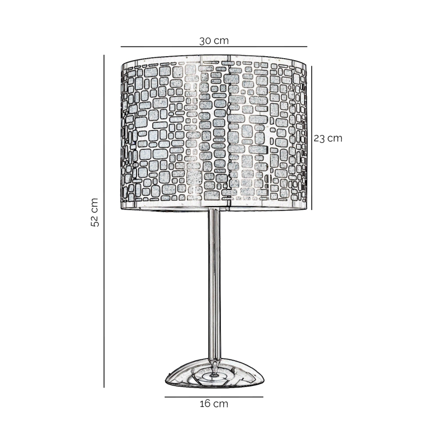 ONLI - Stona lampa BRUCE 1xE27/15W/230V 52 cm matni hrom
