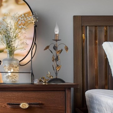 ONLI - Stona lampa COLLANA 1xE14/6W/230V 40 cm bronzana