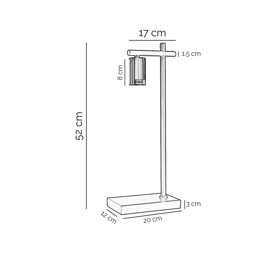 ONLI - Stona lampa CROSS 1xE27/22W/230V crna/mesing